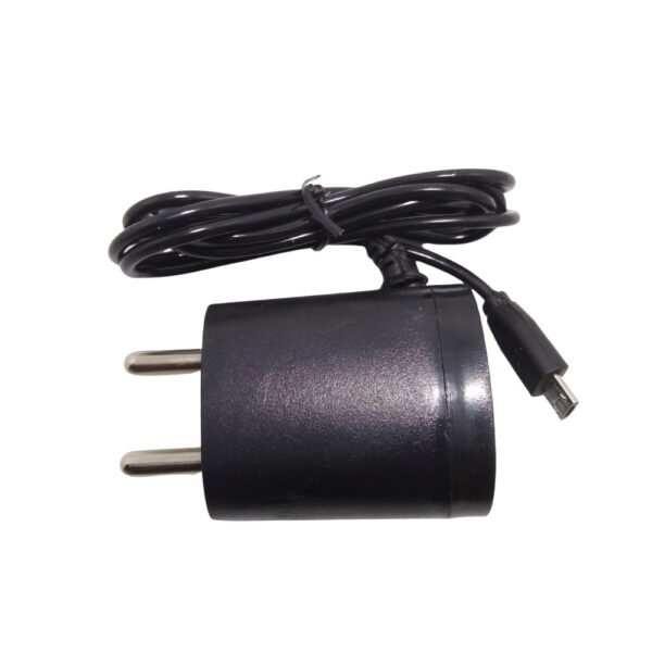 Blazify Mobile Charger 1.5 Ampere 5.0 Voltage Single Micro USB Male Pin Black Color with Input of 100-240 Voltage 2