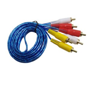 Blazify 3 RCA Male to Male 3 RCA Audio Video AV Cable Compatiable For TV, LED Home Theater, Laptop, PC and DVD 1