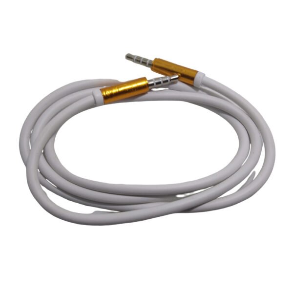Blazify Aux Cable 1 Meter Long White Color for Audio Devices 1