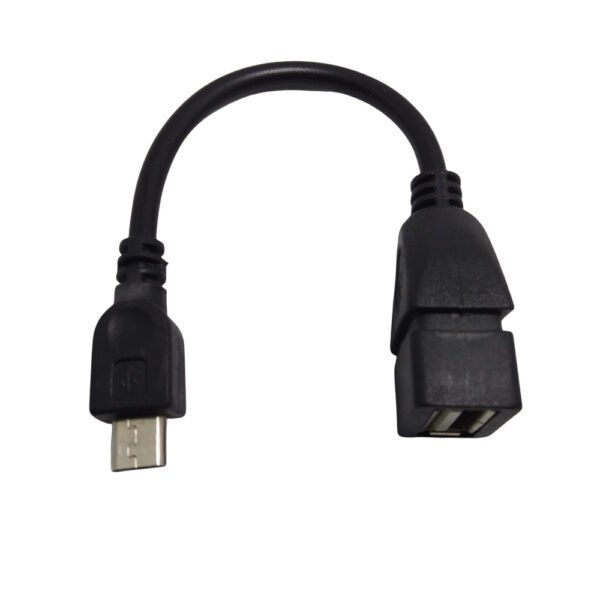 Blazify Micro USB Male to USB 2.0 Female OTG Adapter Short Cable Black Color 4